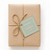 Elegant Formal Sage Green Wedding Bedankjes Labels