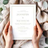 Elegant Formal Sage Green Wedding Kaart