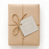 Elegant Formal Taupe Wedding Bedankjes Labels