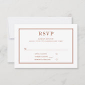 Elegant Formal Terracotta Wedding RSVP Kaartje (Voorkant)