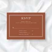 Elegant Formal Terracotta Wedding RSVP Kaartje