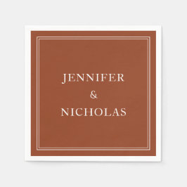 Elegant Formal Terracotta Wedding Servet