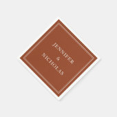 Elegant Formal Terracotta Wedding Servet (Hoek)