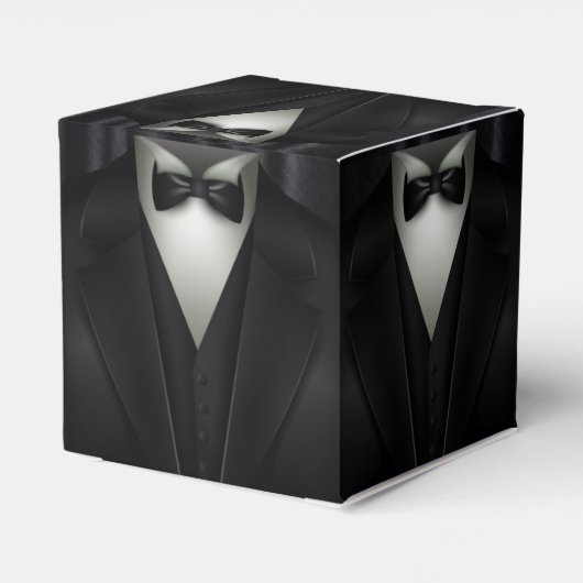 Elegant Formal Tuxedo Bachelor Party Bedankdoosjes (Achterkant)