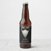 Elegant Formal Tuxedo Bachelor Party Bier Etiket (Voorkant)