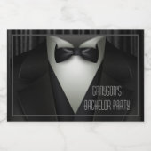 Elegant Formal Tuxedo Bachelor Party Likeurfles Etiket (Enkel label)