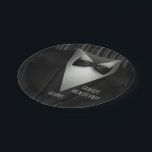 Elegant Formal Tuxedo Bachelor Party Papieren Bordje<br><div class="desc">*Aanpassen met jouw tekst.</div>