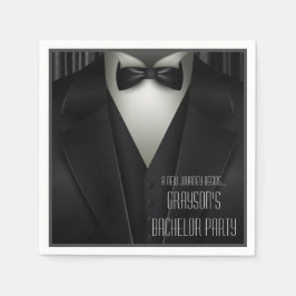 Elegant Formal Tuxedo Bachelor Party Servet