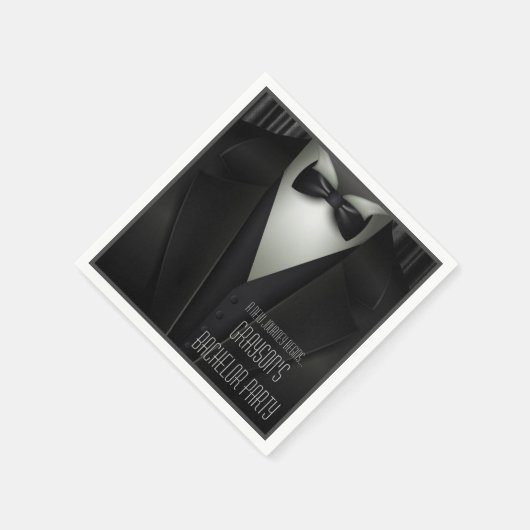 Elegant Formal Tuxedo Bachelor Party Servet (Hoek)