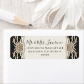 Elegant Formal Victoriaans Zwart Wit Goud Bruiloft Etiket (Insitu)