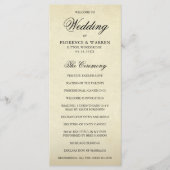 Elegant Formal Vintage Wedding Programmakaart (Voorkant)