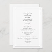 Elegant Formal Wedding Beide Reeksen Ouders 2 Plaa Kaart (Voorkant / Achterkant)