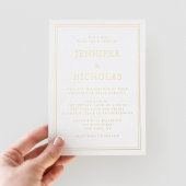 Elegant Formal Wedding Folie Uitnodiging