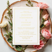 Elegant Formal Wedding Gold Foil Uitnodiging