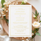 Elegant Formal Wedding Gold Foil Uitnodiging