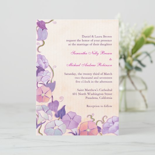 Elegant Formal Wedding Invites Kaart (Staand voorkant)