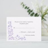 Elegant Formal Wedding Response Card RSVP Kaartje (Staand voorkant)