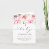Elegant formeel Baby shower van het Manuscript van (Voorkant)
