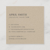 ELEGANT FORMEEL BLUSH PINK ROSE GOLD LOTUS FLORAL VIERKANTE VISITEKAARTJE (Achterkant)