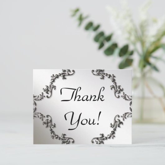 Elegant Formeel Dank u Briefkaarten (Staand voorkant)