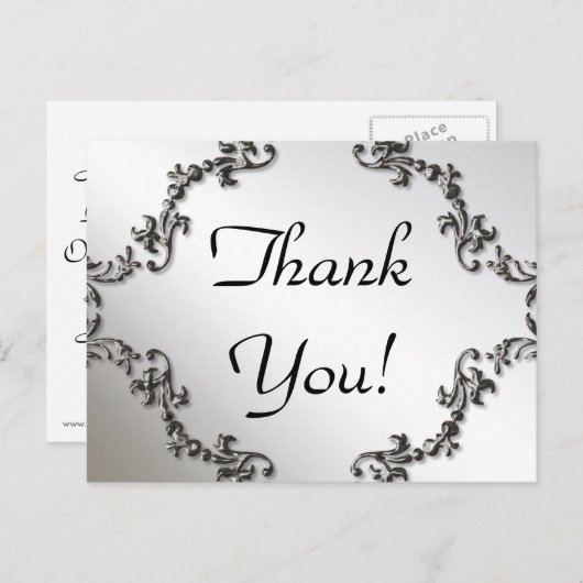 Elegant Formeel Dank u Briefkaarten (Voorkant / Achterkant)