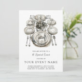 Elegant formeel evenement kaart (Staand voorkant)