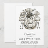 Elegant formeel evenement kaart (Voorkant / Achterkant)