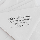Elegant formeel familienaam Return Address Rubberstempel
