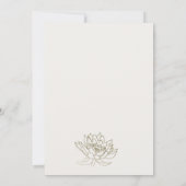 ELEGANT FORMEEL FAUX GOLD LOTUS FLORAL BUSINESS BEDANKKAART (Achterkant)