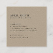 ELEGANT FORMEEL FAUX GOLD LOTUS LINE DRAADLOOS VIERKANTE VISITEKAARTJE (Achterkant)