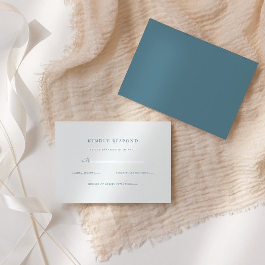 Elegant formeel huwelijkschrift RSVP kaartje