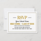 Elegant formeel klasse reünie RSVP kaartje (Voorkant)