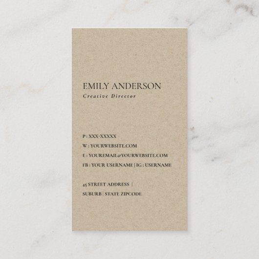 ELEGANT FORMEEL KRAFT GLAM FAUX GOLD LOTUS FLORAL VISITEKAARTJE (Achterkant)