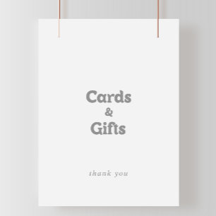 Elegant formeel minimaal kaarten en cadeaus bord poster