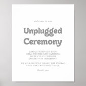 Elegant formeel minimaal unplugged ceremoniële bor poster (Voorkant)