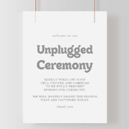 Elegant formeel minimaal unplugged ceremoniële bor poster