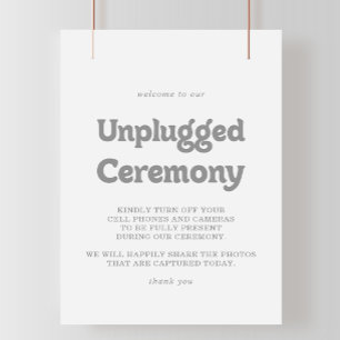 Elegant formeel minimaal unplugged ceremoniële bor poster