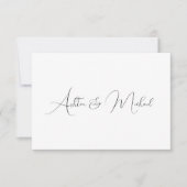 Elegant formeel minimalistisch modern RSVP kaartje (Voorkant)