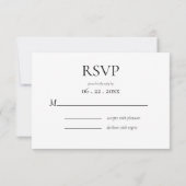 Elegant formeel minimalistisch modern RSVP kaartje (Achterkant)