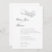 Elegant formeel minimalistisch modern voetgangersh kaart (Voorkant / Achterkant)