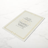 Elegant formeel monogram RSVP QR Code Weddenschap  Folie Uitnodiging (Gedraaid)