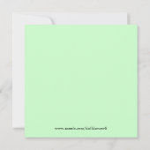 Elegant formeel pastel Green Save the Date Card (Achterkant)