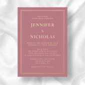 Elegant formeel roze huwelijk folie uitnodiging