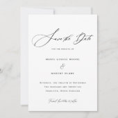 Elegant Formele Calligrafie Ink Wedding Save The Date (Voorkant)