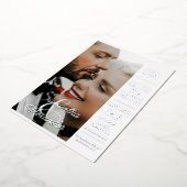 Elegant Formele  Fotobruiloft Sla de datum op Folie Uitnodiging (Gedraaid)