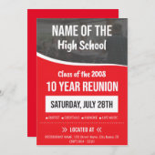 Elegant Formele High School Reunion Uitnodiging (Voorkant / Achterkant)