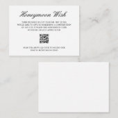 Elegant Formele Honeymoon Fund QR Code Weddenschap Informatiekaartje (Voorkant / Achterkant)