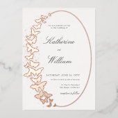 Elegant Formele Klassic Butterfly Lijst Roos Gold Folie Uitnodiging (Voorkant)