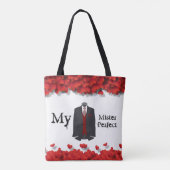 Elegant Formele Mannen Suite Glamoureuze Hearths Tote Bag (Achterkant)