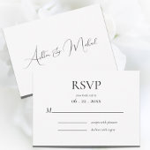 Elegant Formele Minimalmist Modern RSVP Kaartje